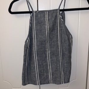 BP blue and white stripe tank top